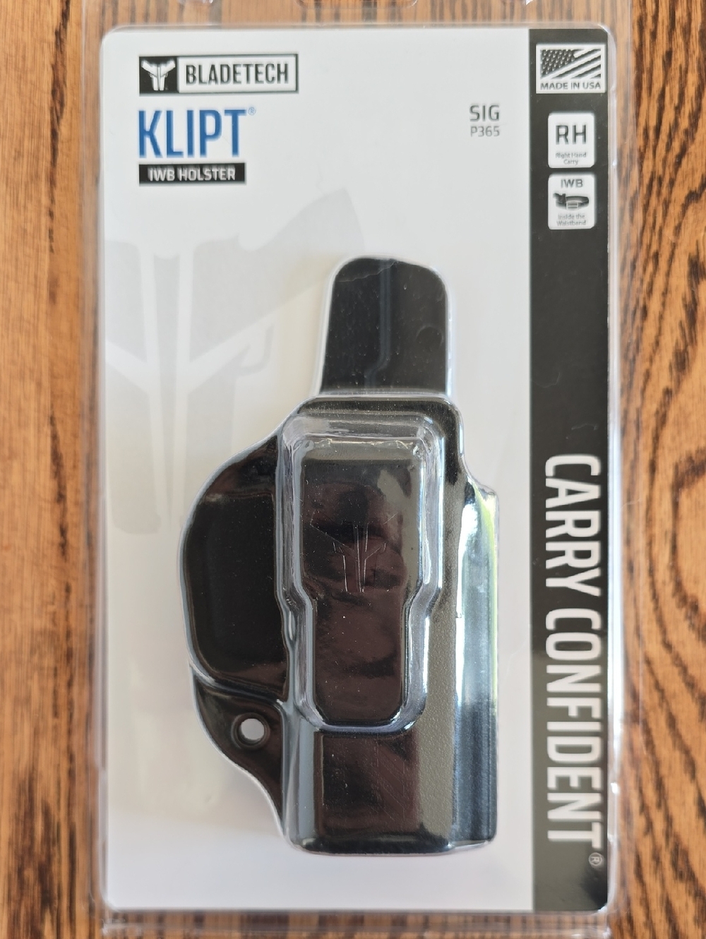 KLIPT IWB Holster for SIG P365 - Black (Right Hand)